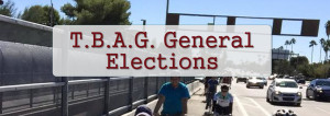 Bike riders going to vote